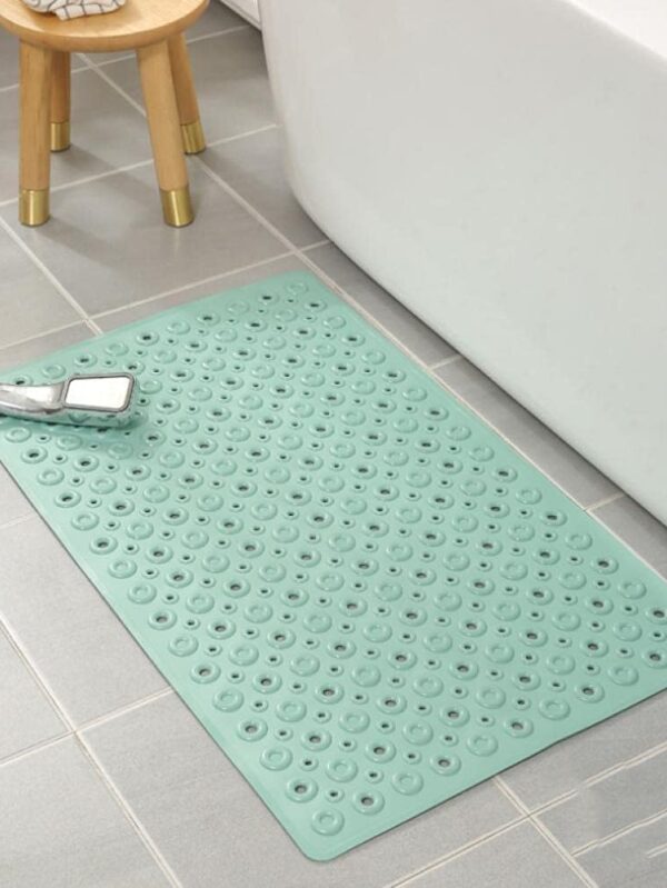 Non Slip Barrier Mat,Kitchen Rugs,Bathroom Anti-Slip pad Foot pad, Shower Anti-Fall PVC Floor mat-Green_50 x 80cm