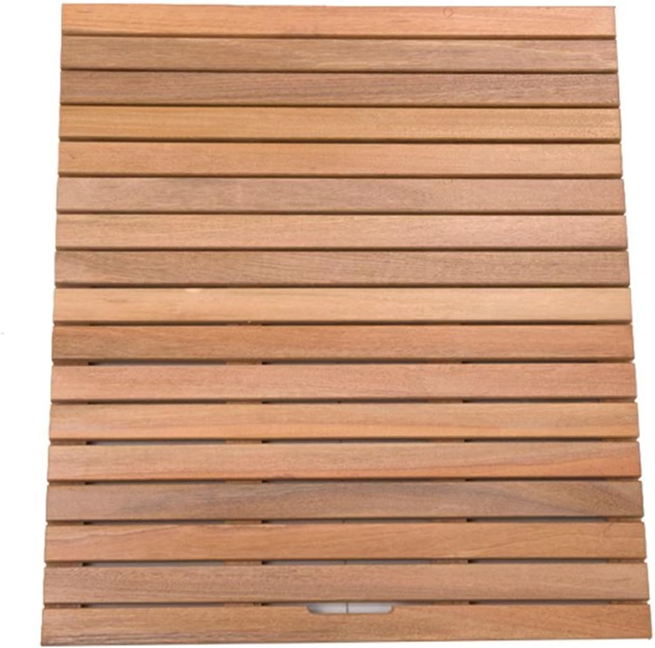 Natural Solid Wood Bath Mat with Handle,Square/Rectangle Shower Mat, Slip Proof Bath Mats for Seniors/K*ids/Pregnant Woman,Indoor Outdoor Wooden Large Floor Mats(40x60cm(16x24inch), Natural) - Image 2