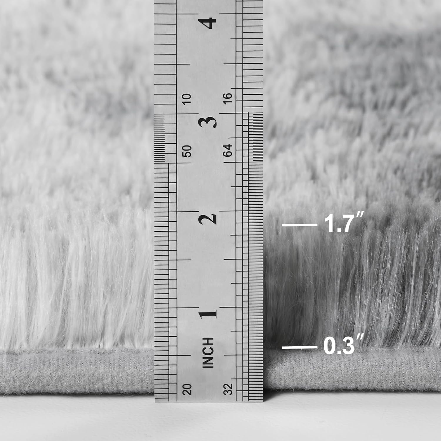 Large Shag Area Rugs 6 x 9, Tie-Dyed Plush Fuzzy Rugs for Living Room, Ultra Soft Fluffy Furry Rugs for Bedroom, Indoor Carpet Nursery Rugs for Kids Room Home Decor, Light Grey - Image 2