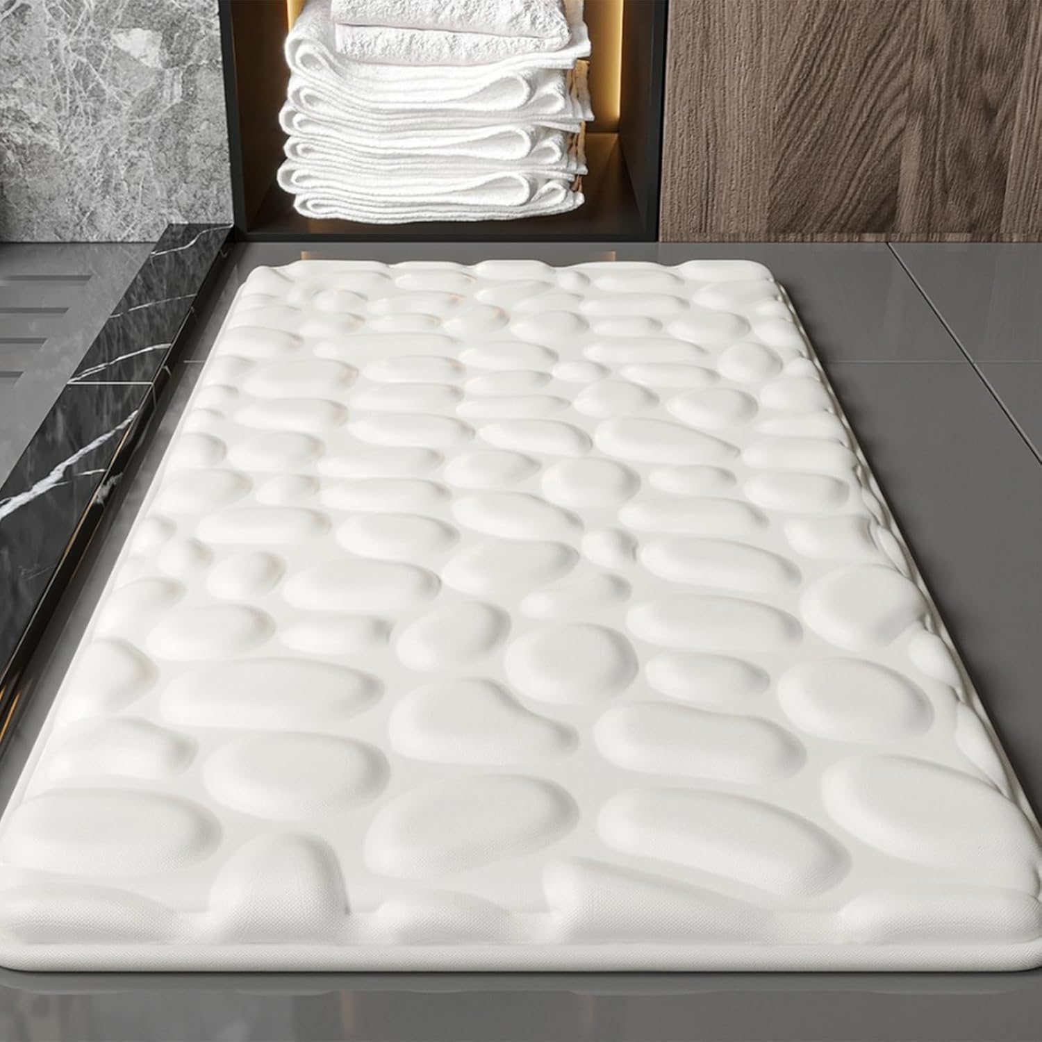 Nonslip Absorbent Bathroom Mats with Cooling Touches Fabric for in Homes with Elderly Members Cooling Bathroom Mats - Image 2