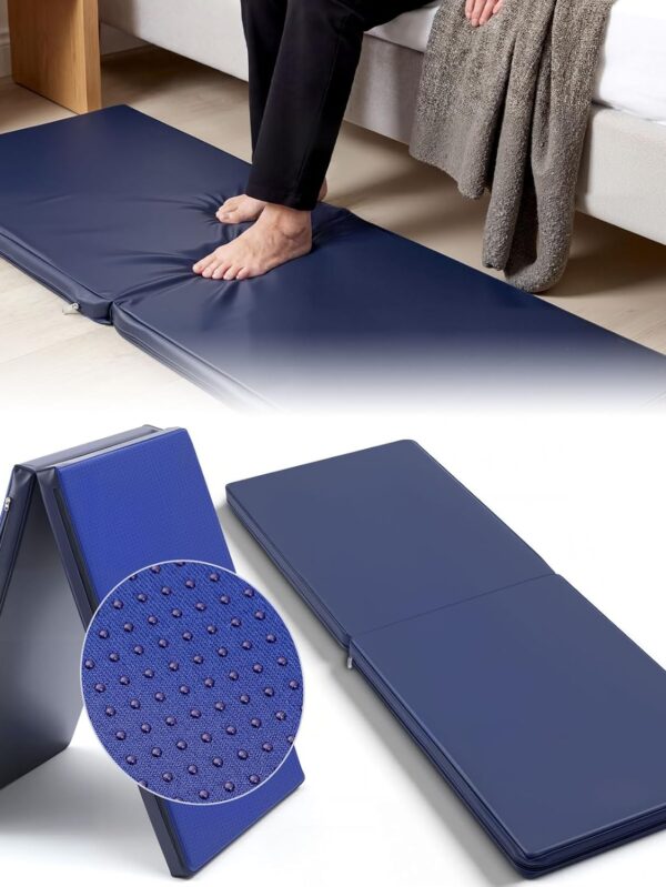 1 Pcs Fall Mat, 70 x 24 x 2 Fall Mat for Elderly Bedside Non Slip Foldable Safety Protection Pad Prevention Pad Reduce Risk for Handicap, Senior, Anti Fatigue