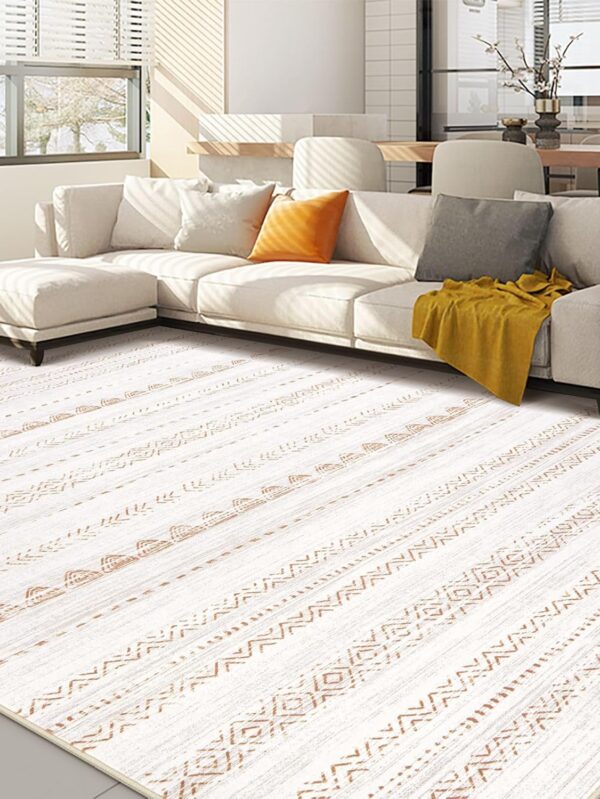 Area Rug Living Room Rugs: 5x7 Washable Boho Large Neutral Farmhouse Soft  Stain Resistant Indoor Carpet for Bedroom Nursery Kids Playroom Office Dining Room Home House Decor- Brown